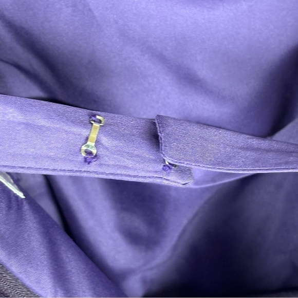 RINA DI MONTELLA BEAD RUCHED AMETHYST PURPLE MOTHER OF THE BRIDE COCKTAIL DRESS - Picture 12 of 14